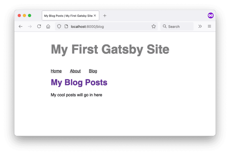 A screenshot of the blog page in a web browser. A screenshot of the blog page in a web browser.