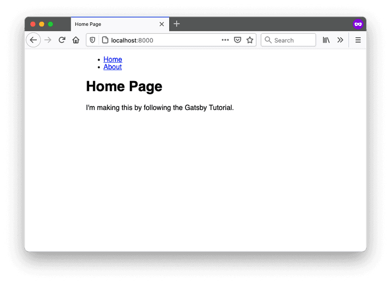 A screenshot of the Home page. The font is now sans-serif, and there's more whitespace between the left side of the browser window and where the content starts. A screenshot of the Home page. The font is now sans-serif, and there's more whitespace between the left side of the browser window and where the content starts.