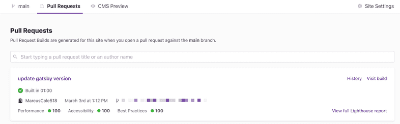 Pull request builds Pull request builds