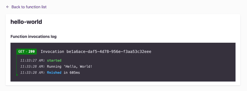 Gatsby Cloud Function Invocations Log Gatsby Cloud Function Invocations Log