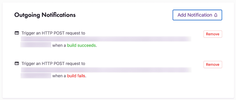 Button to add a notification Button to add a notification