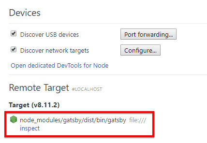 Chrome inspect page Chrome inspect page