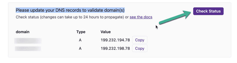 Check DNS Status Check DNS Status