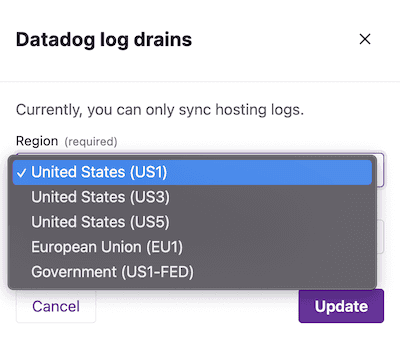 Select the appropriate region Select the appropriate region