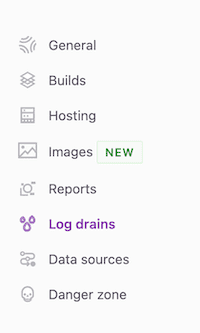 Log Drains Navigation Item Log Drains Navigation Item