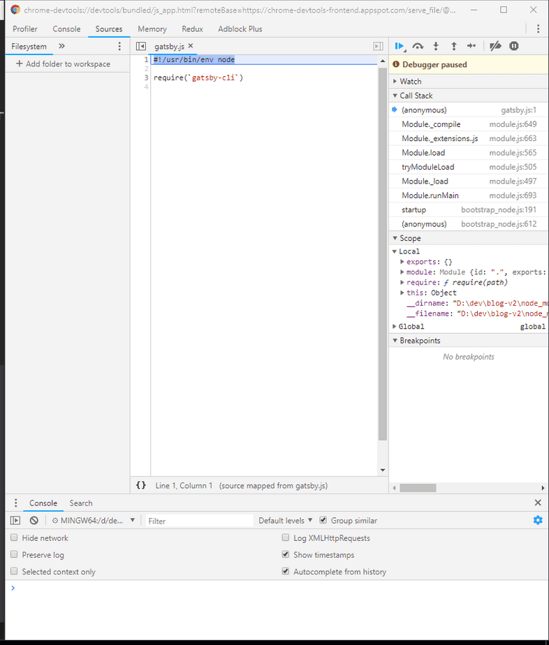 Paused Chrome DevTools Paused Chrome DevTools