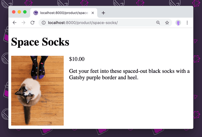 Screenshot of a rendered product page. Screenshot of a rendered product page.