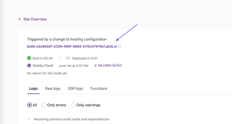 Private Build URL Link Private Build URL Link