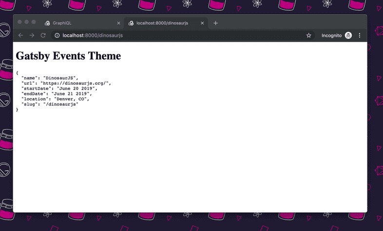 Successfully passing event data to individual event pages Successfully passing event data to individual event pages