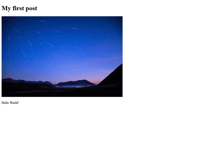 Rendered blog post with featured image Rendered blog post with featured image