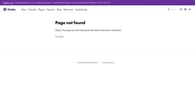 Gatsby Custom 404 Page Gatsby Custom 404 Page
