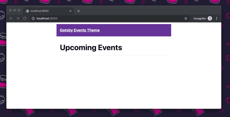 The new site, running your new Gatsby theme. The new site, running your new Gatsby theme.